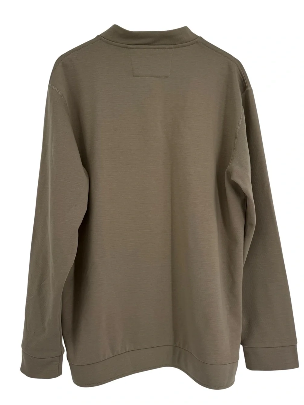 BYLT Premium Basics Pullover XL Taupe 1/4 Snap Waffle Lined Athleisure Golf.